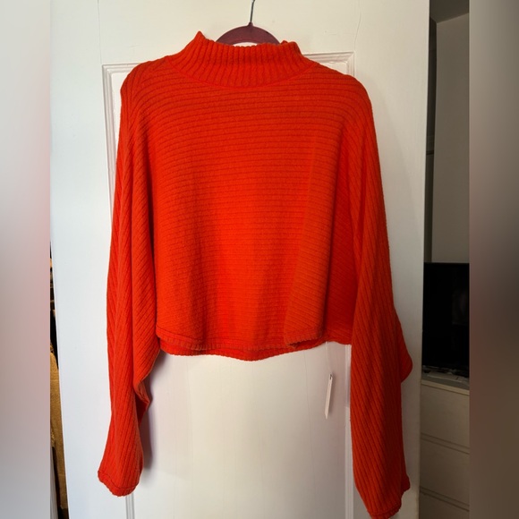 Pilcro Sweaters - NWT anthro orange cropped mock neck sweater